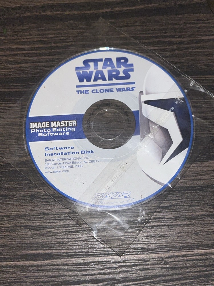 Star Wars The Clone Wars Image Master Photo Editing Sofware Disc