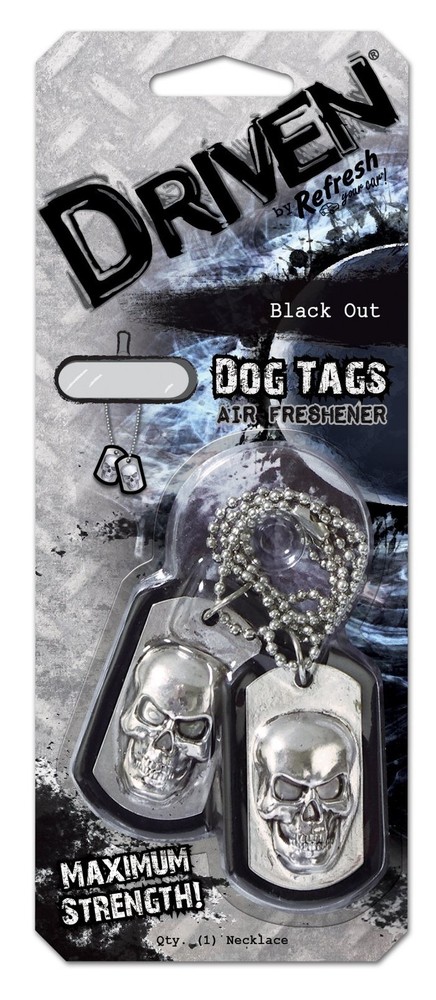 Driven by Refresh Your Car! E301342500 Small, Rectangular Dog Tag, Black