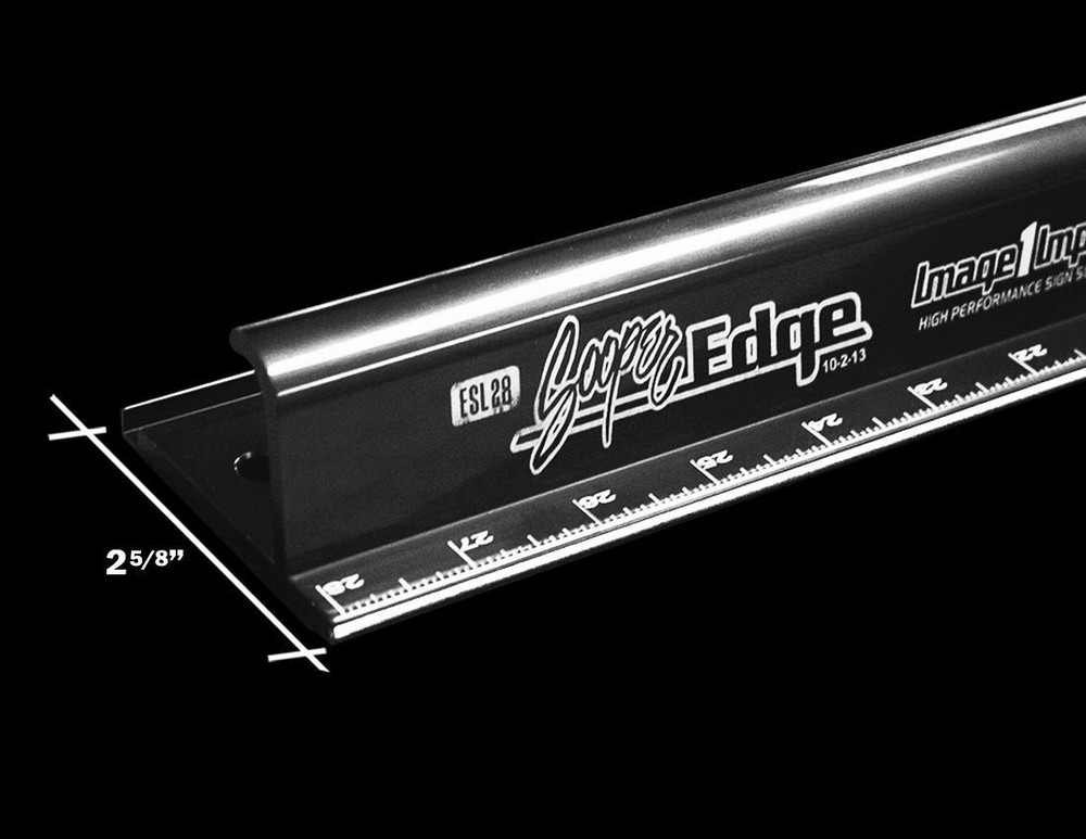 28" SOOPER EDGE Black Anodized Safety Ruler