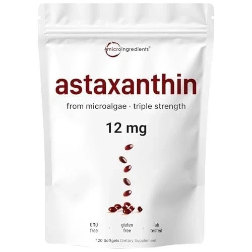 2 Pack | Astaxanthin 12mg, 120 Softgels, 4 Month Supply-NEW FREE SHIPPING
