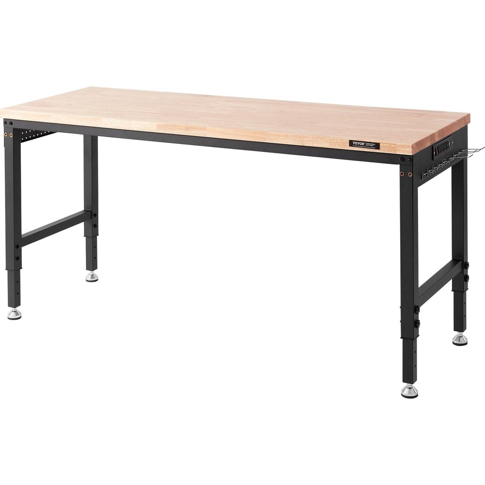 72" L X 25" W Adjustable Workbench with Universal Wheels 3000 LBS Load Capacity
