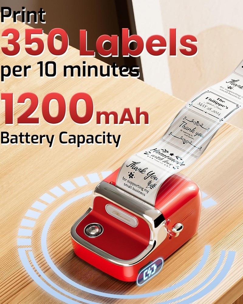 Stylish M150 Label Maker: Compact Bluetooth Printer for Home & Small Business