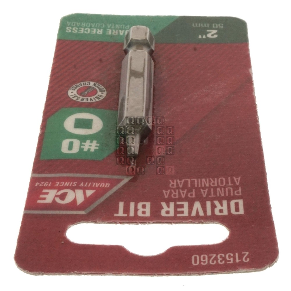 ACE Hardware 2153260 #0 Square / SQ0 Driver Bits, 2" Length
