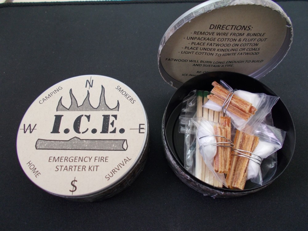 1 Survival ~ Emergency ~ Quick Fire Starter Bundle Kits ~ Great Gift ~ SEALED