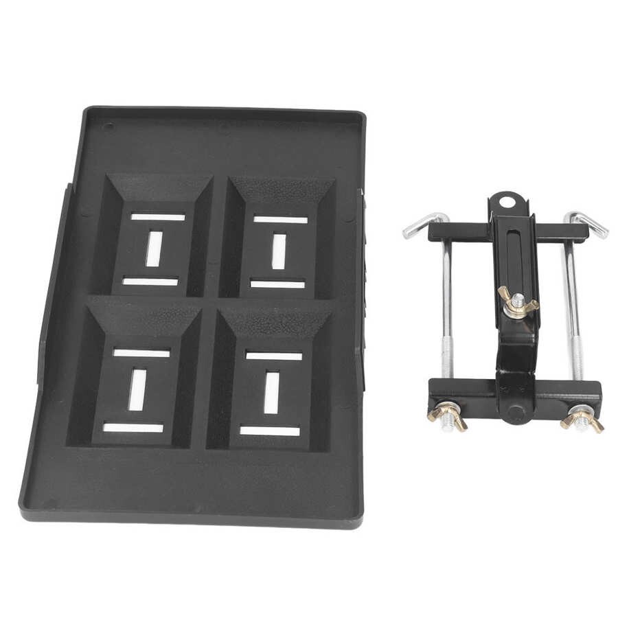 Universal Storage Battery Holder Adjustable Tray + Hold Down Clamp Bracket Kit