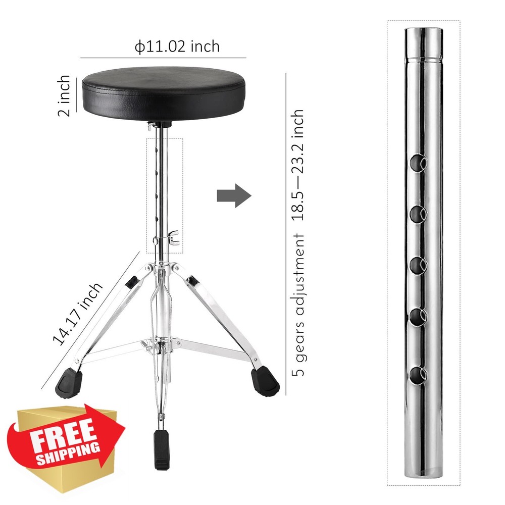 G Ganen Foldable Drum Throne Saddle Stool Padded