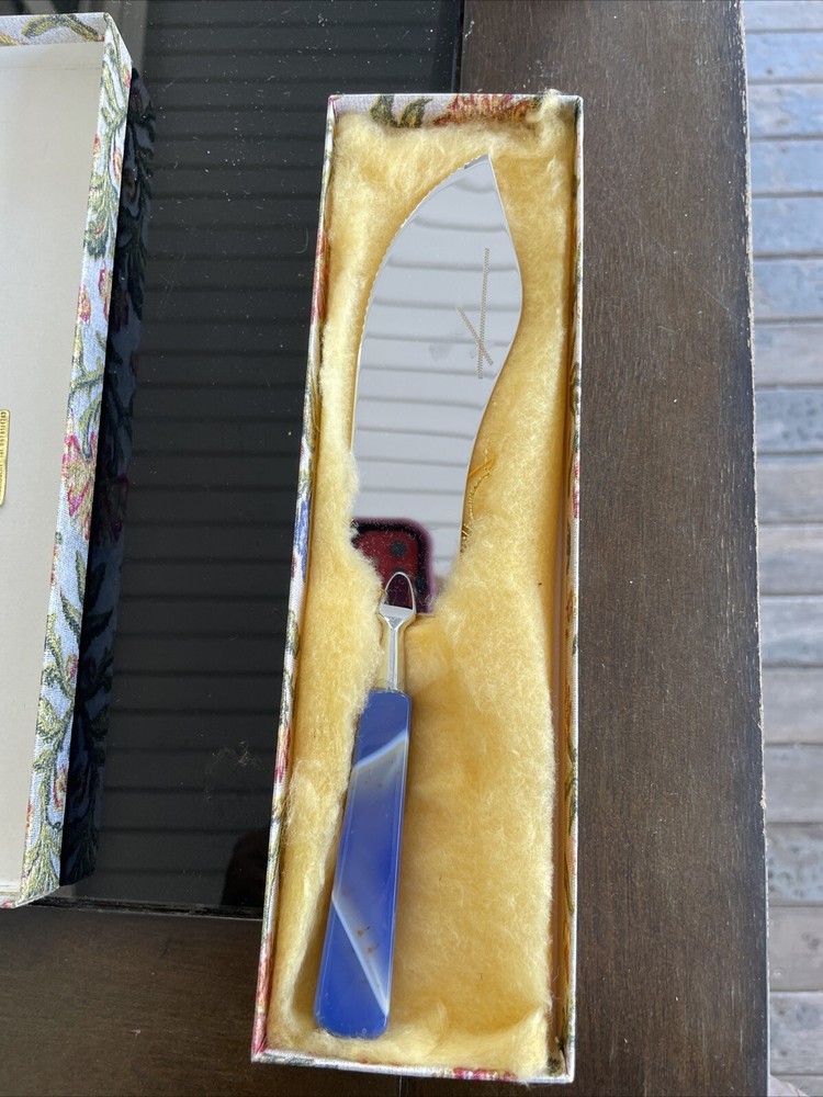 Cake Server Pie Server With Blue Agate Handle New