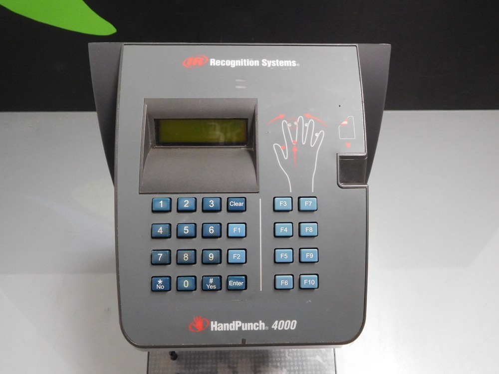 Recognition Systems HandPunch 4000 Wall-Mount Biometric Hand Time Clock LOT A