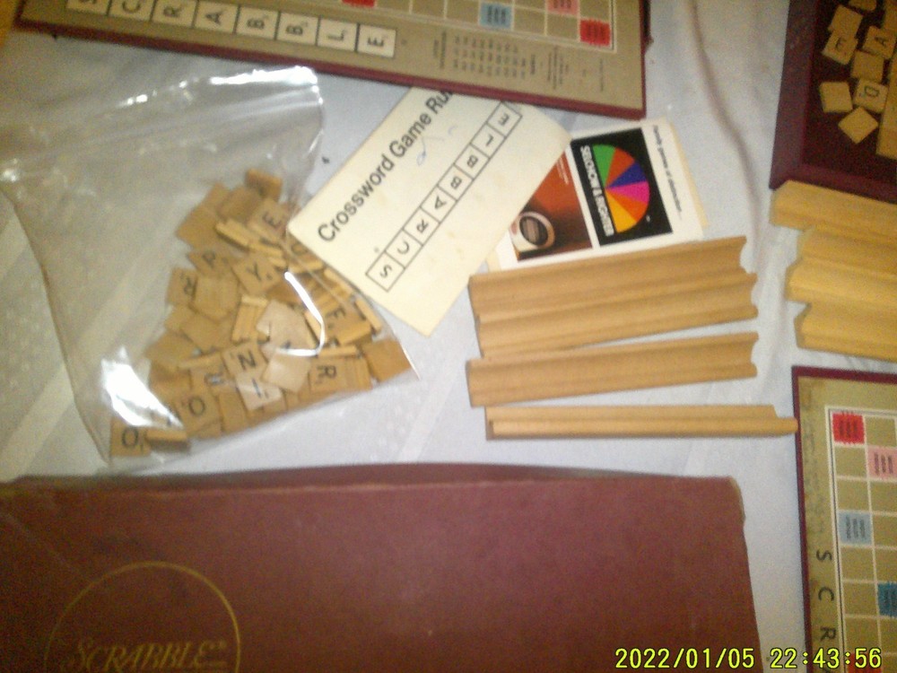 2 VINTAGE SCRABBLE BOARD GAMES