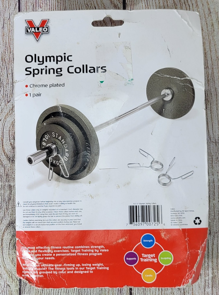 Valeo Olympic Spring Collars 2" Chrome NIB