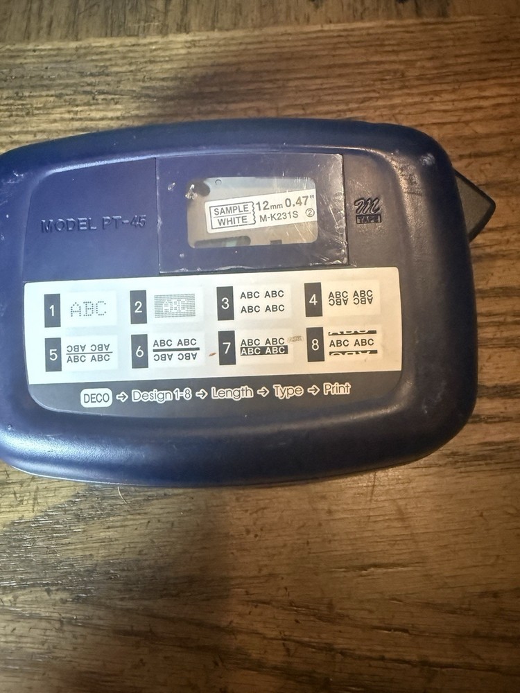 Brother P-Touch Model PT-45 Label Maker Tested & Working