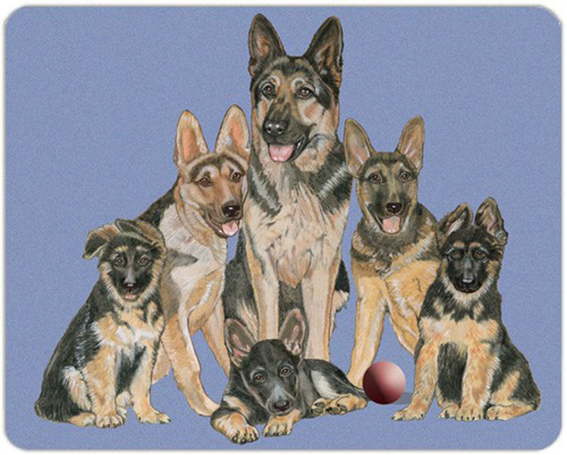 German Shepherd Cutting Board Tempered Glass