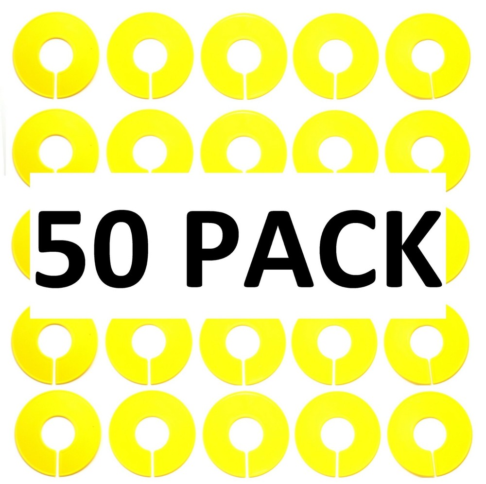 Yellow Round Plastic Blank Rack Size Dividers - Multi-pack