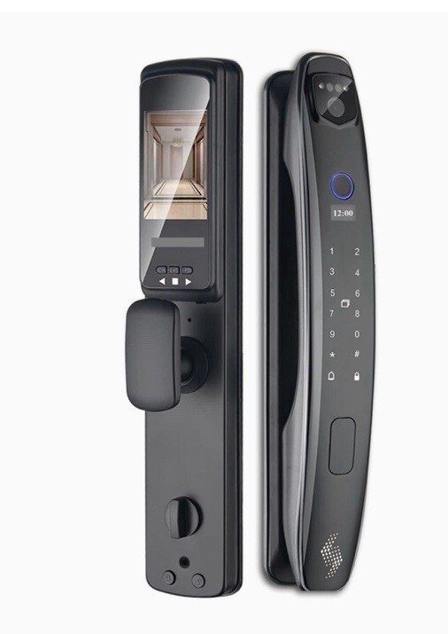 3D Face Smart Door Lock Security Camera with Fingerprint Password Keypad New