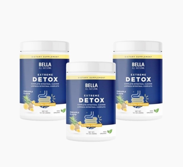 Bella All Natural Extreme Detox Powder - Complete Intestinal Cleanse (Pineapple)