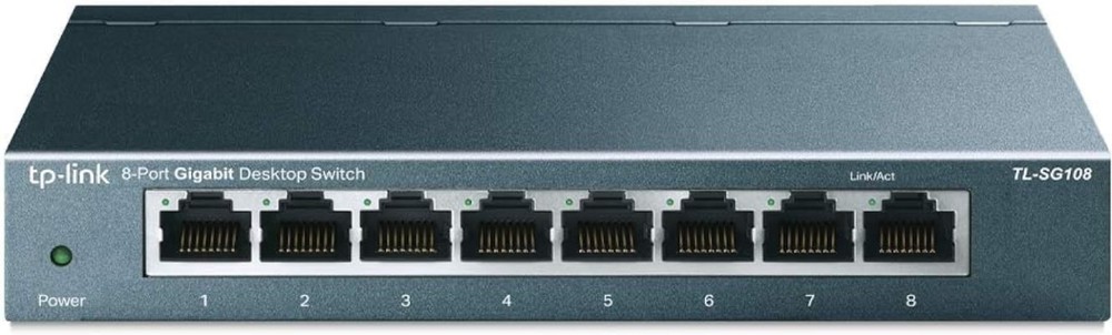 Durable 8 Port Gigabit Network Switch with Traffic Optimization & Fanless Design