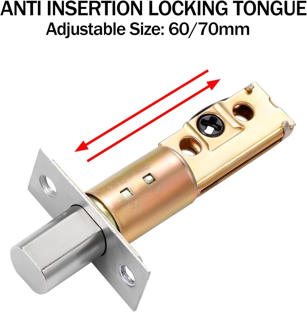 2 Pack New Adjustable Deadbolt Corner Deadbolt 2 3/4" - 2 3/8" Replacement Latch