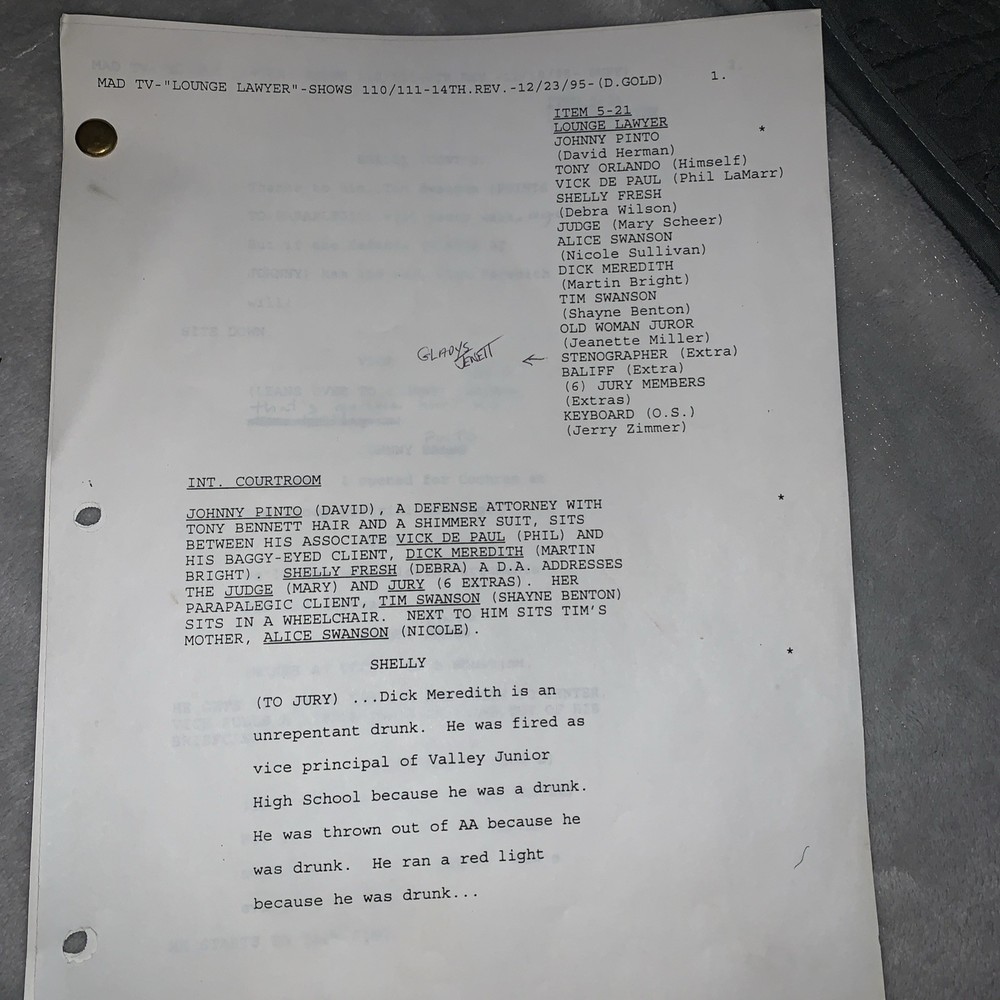 Mad T V Skit Script