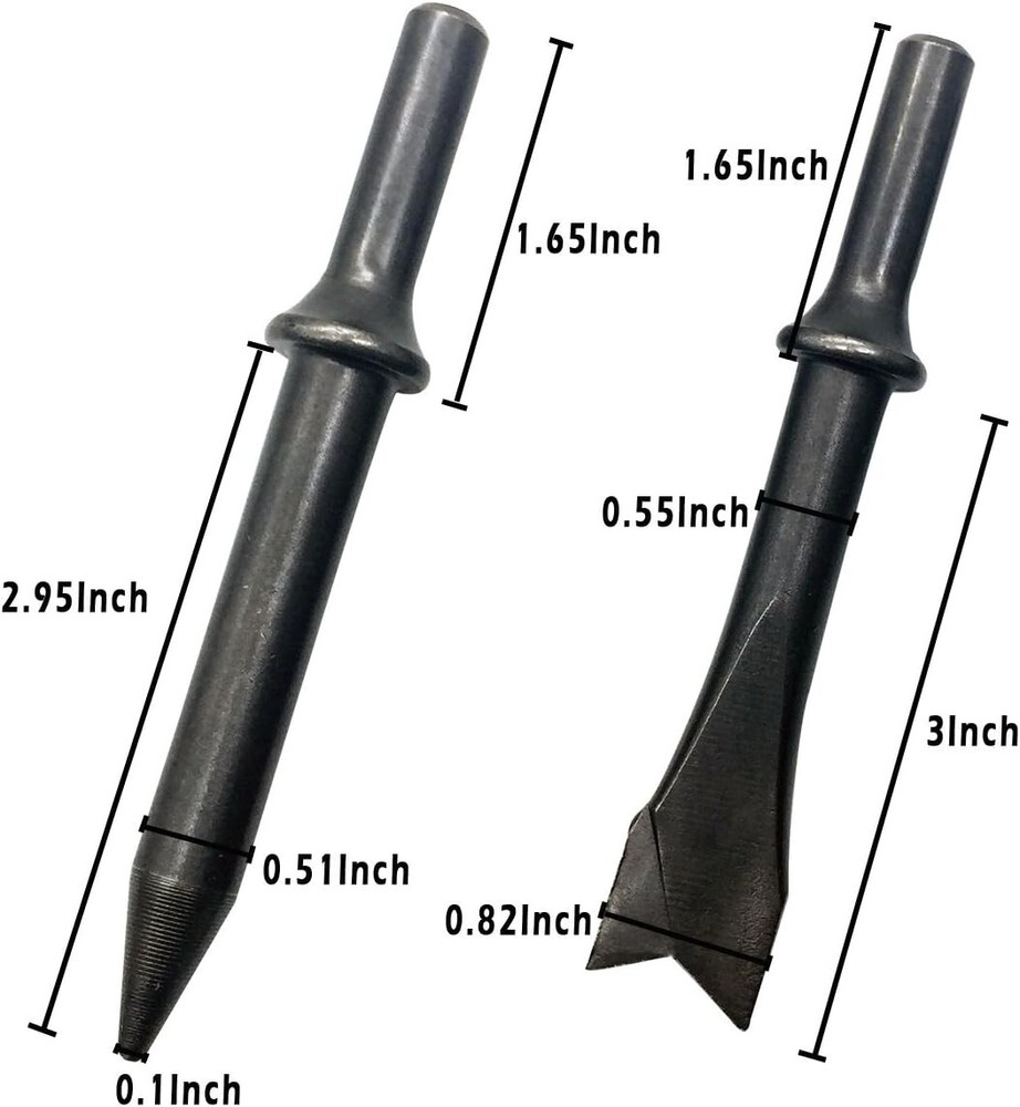 Comprehensive Air Hammer Chisel Set - 9 Tools for Masonry and Concrete Tasks