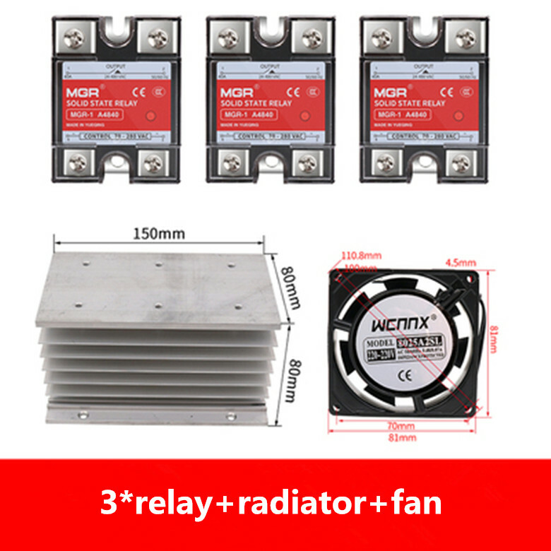 MGR-1 A4840 single-phase solid state relay with radiator 40A AC-AC SSR-40AA