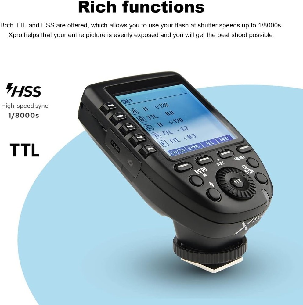 Xpro-N I-Ttl 2.4G High-Speed Sync Wireless Flash Trigger Transmitter Compatible