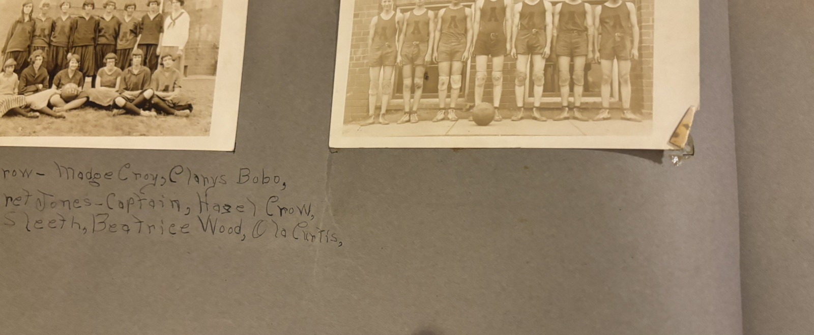 Antique 1923/24 High School Memories Scrapbook Felt Letter Invitations Playbill