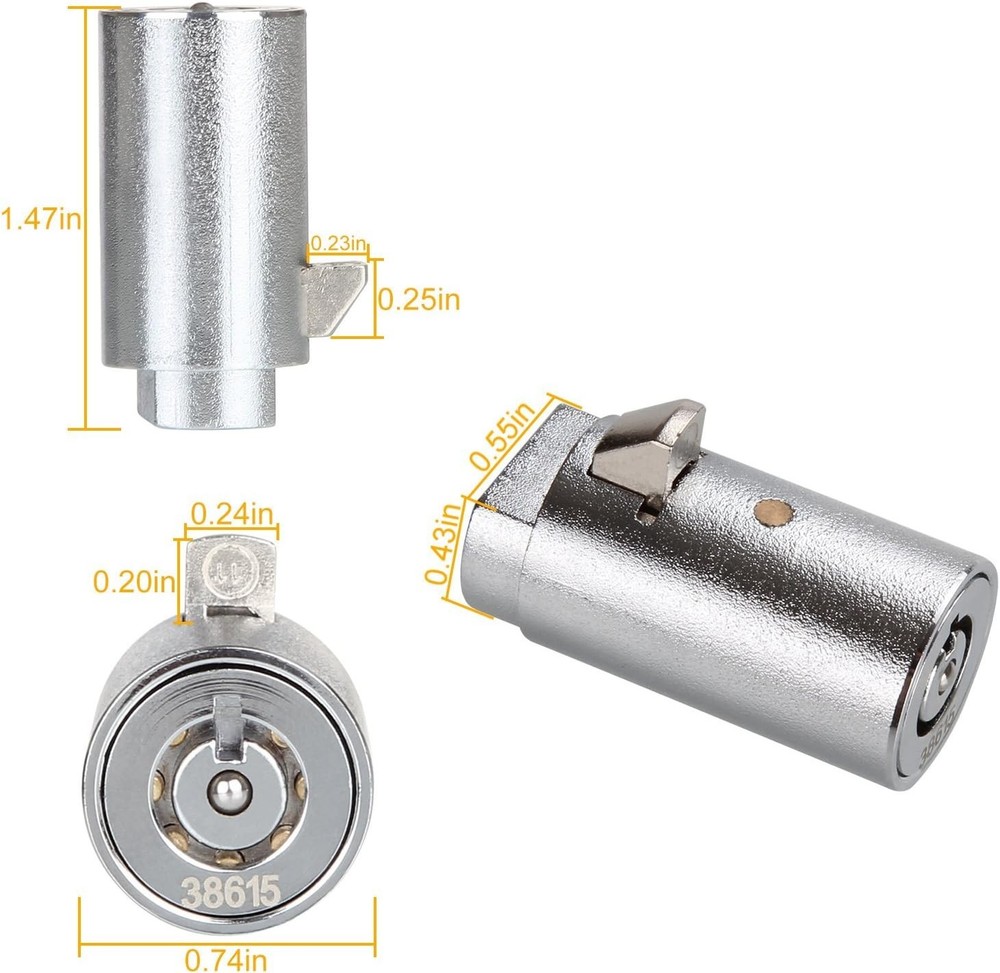 High Security Vending Locks for Coke & Snack Machines - 2 Pack, Durable & Secure