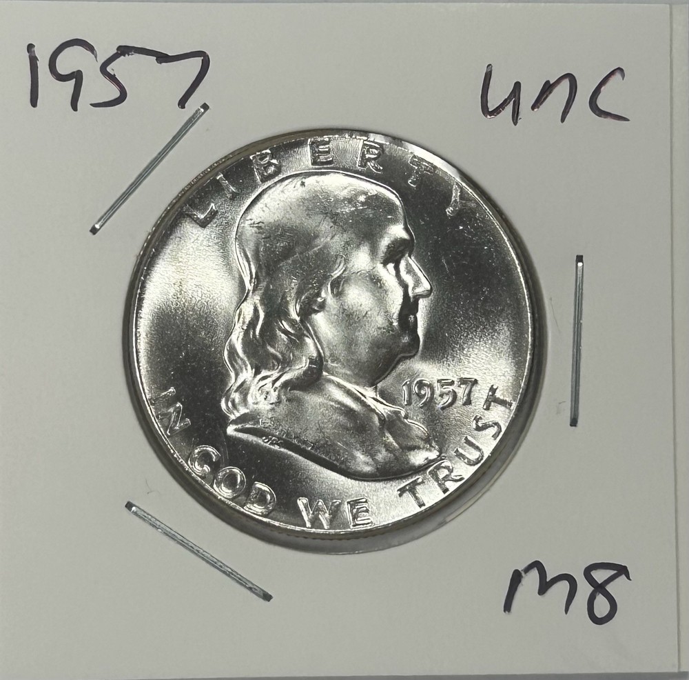 1957 Franklin Half Dollar Coin Uncirculated
