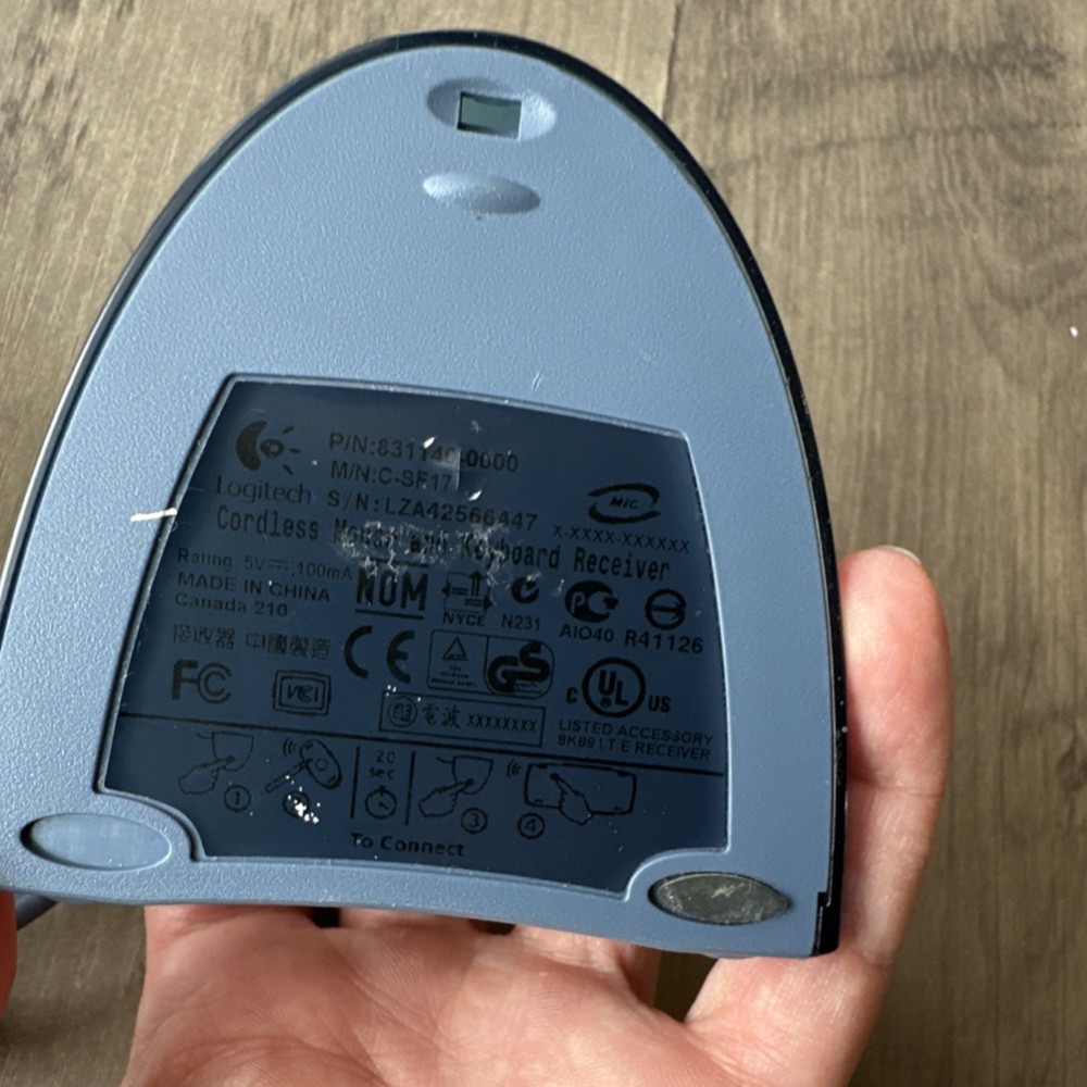 Logitech Wireless Receiver Wired PS/2 Interface for Keyboard MPN 831140-0000