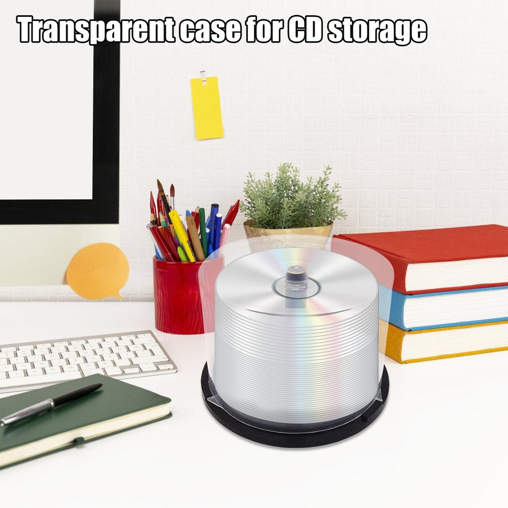 Empty CD DVD Blu-Ray Spindle Cake Box Storage Container Hold 50 Discs Cakebox