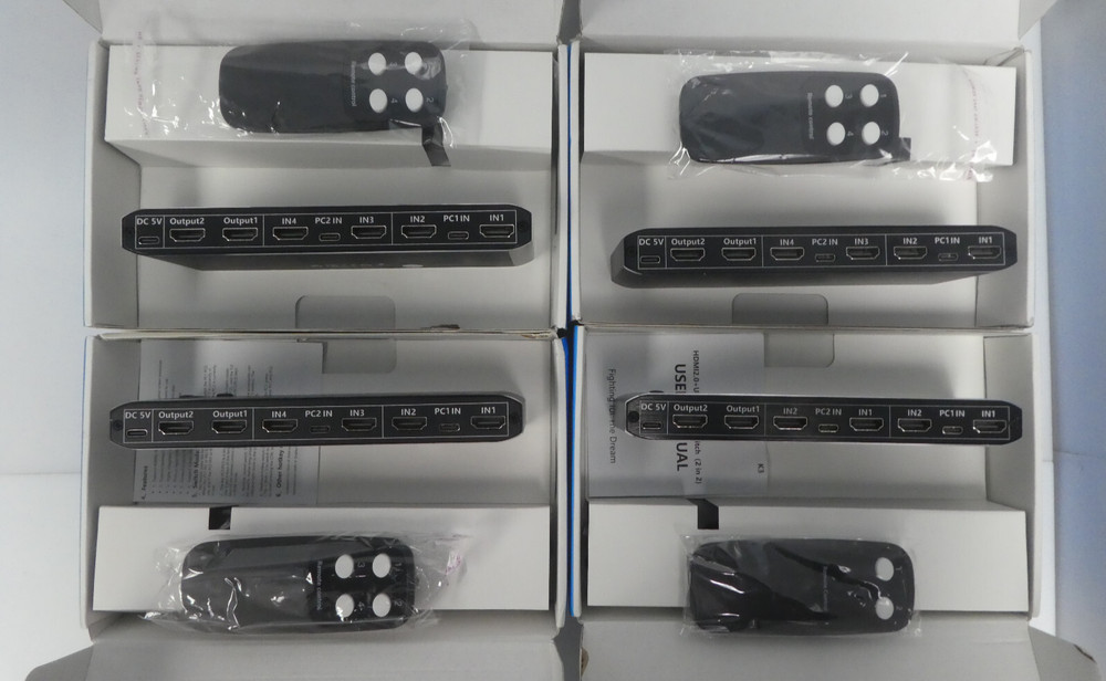 4 PACK 4K ULTRAHD USB 3.0 KVM 2x2 Matrix Switch