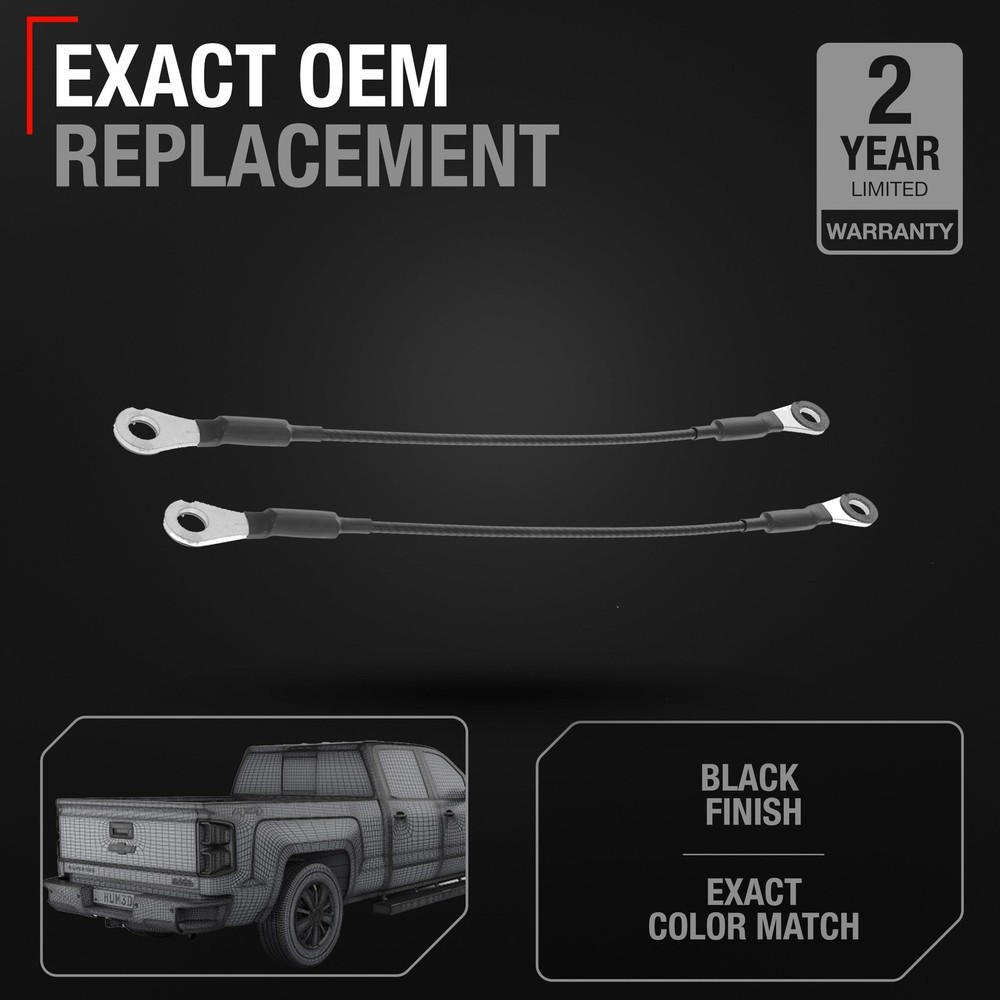 T1A Tailgate Cable Replacement Set- Rear Driver & Passenger Side - Compatible...