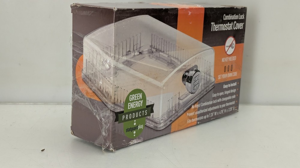 StatGuardPlus Universal Thermostat Guard Clear Changeable with Combination Lock