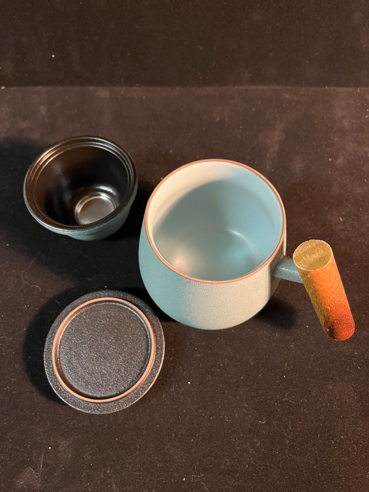 400ml Ceramic Mug Tea Filter Cup Tea Water Separation Cup