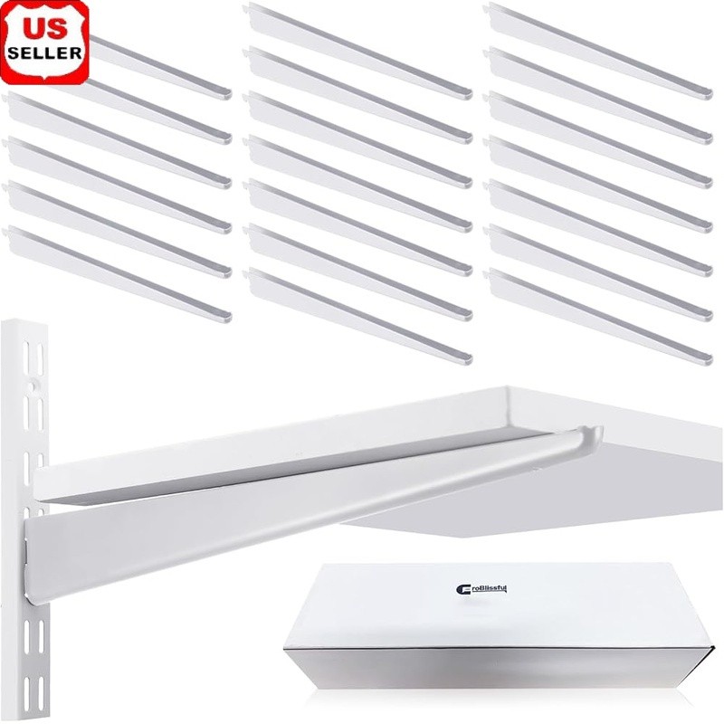 Adjustable Shelf Brackets 20 Pack Heavy Duty Closet Support Durable Organizer US