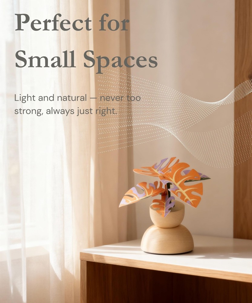 Silent Rotating Passive Diffuser – Cordless, Waterless Essential Oil Diffu