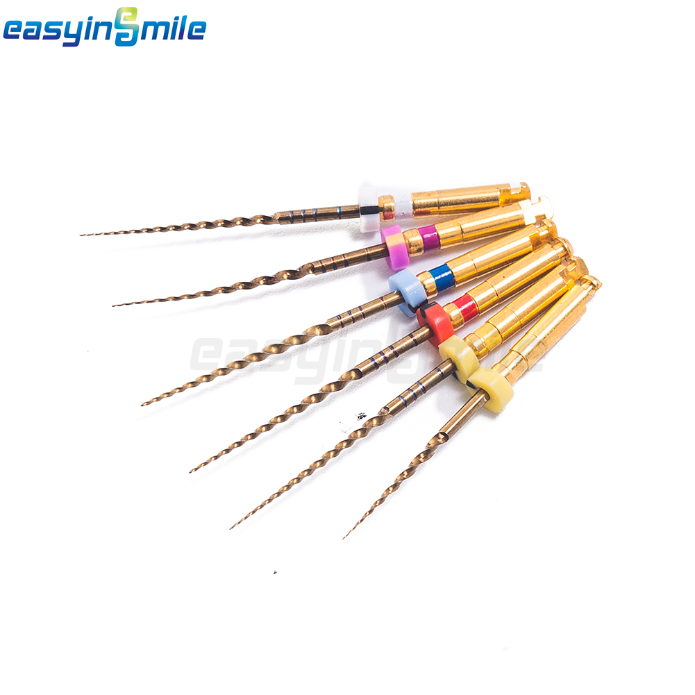 6pcs Endodontic Dental Endo Files Rotary NITI Files X-Pro Gold Taper 21/25/31MM