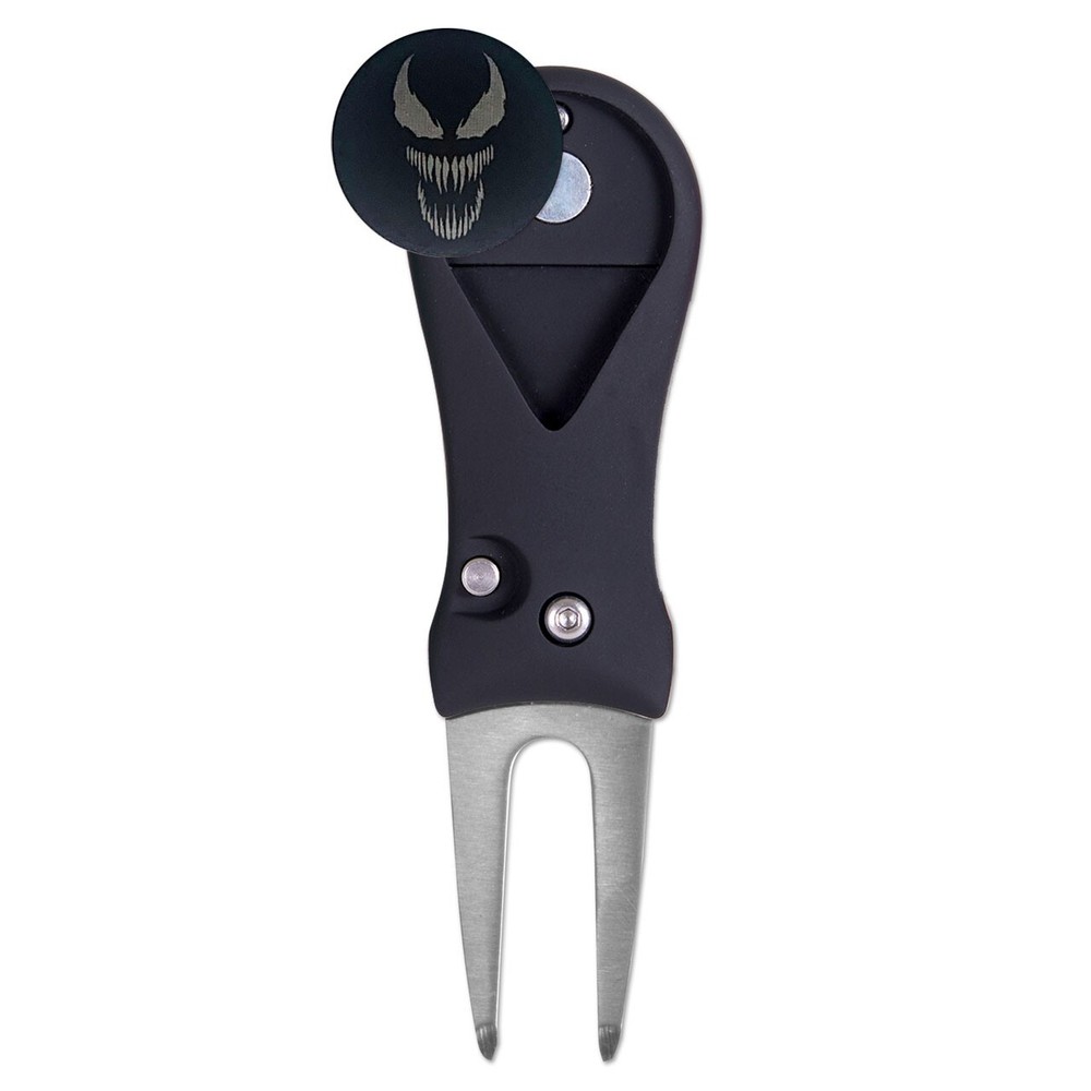 Venom Marvel Golf Ball Marker + Switchblade Divot Tool Novelty Laser