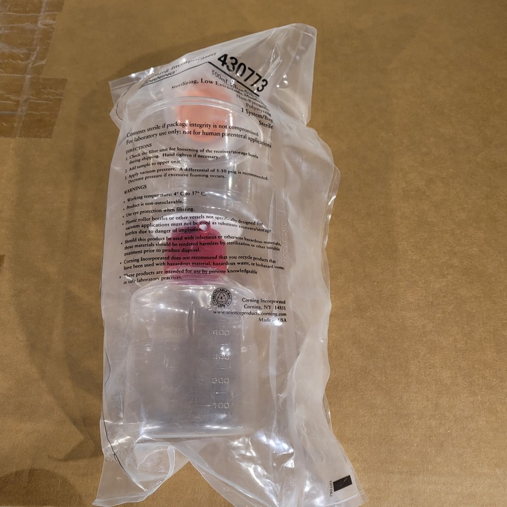 Corning 430773 500 mL Vacuum Filter/Storage Bottle System Nylon Membrane