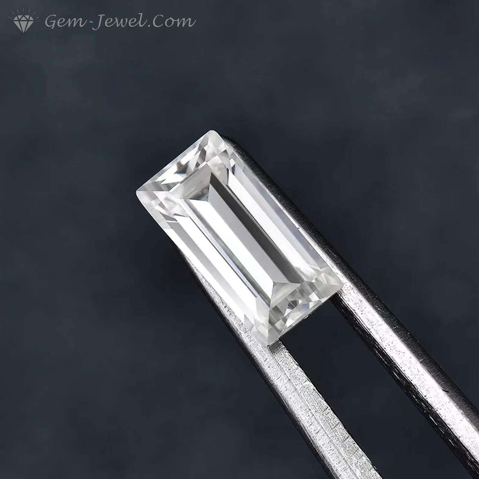 Straight Baguette Cut Moissanite, Colorless Loose Gemstone (1.5x1 to 4.5x1.5 MM)