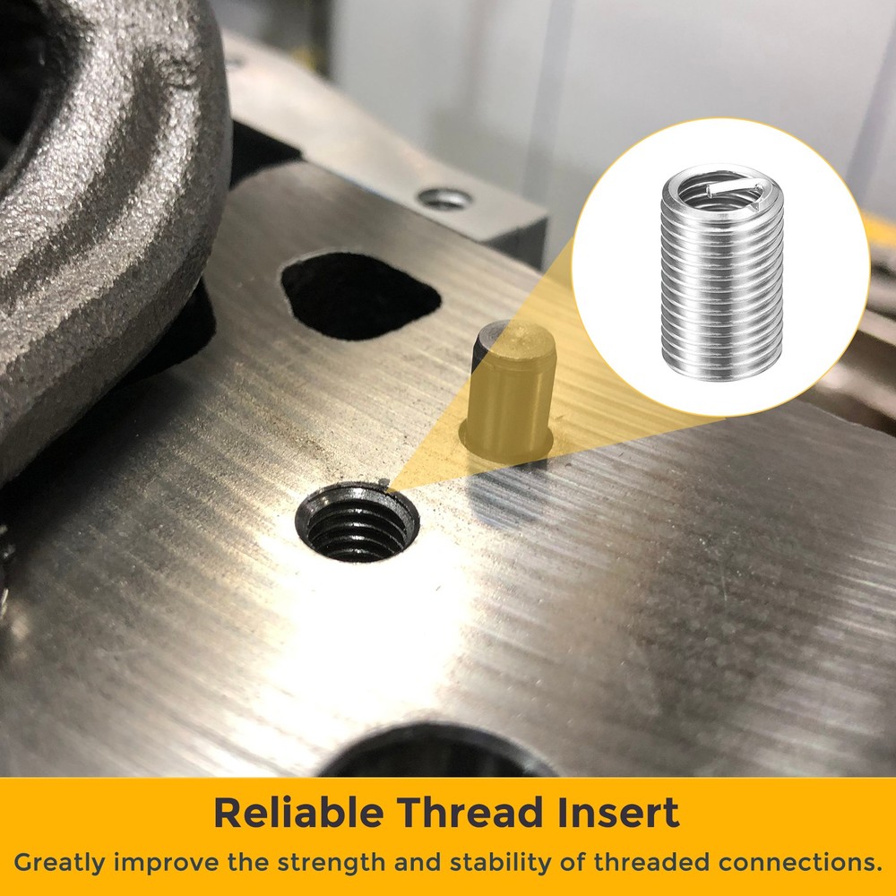 25pcs Wire Thread Inserts M6 x 1 x 3D Metric Helical Threaded Sleeve
