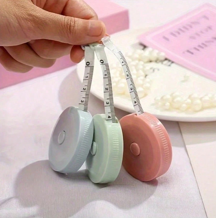 6pcs Retractable Double-Scale Measuring Tape – Cute, Soft Plastic Ruler-NEW