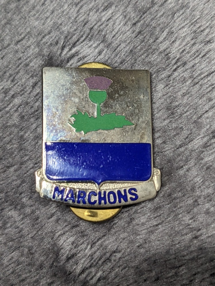 WWII 338th Infantry Regiment Marchons DI Unit Crest Pin