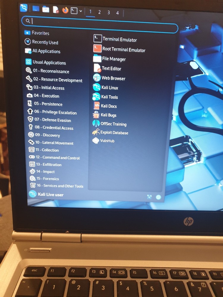 Linux Kali 2025.4, 64-bit, Bootable Live and Install USB Flash Drive