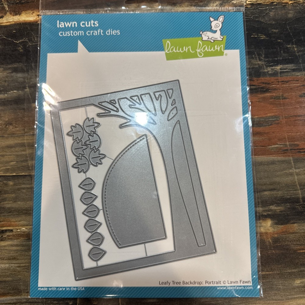 Lawn Fawn Interactive Dies Leafy Tree Background Die NIP