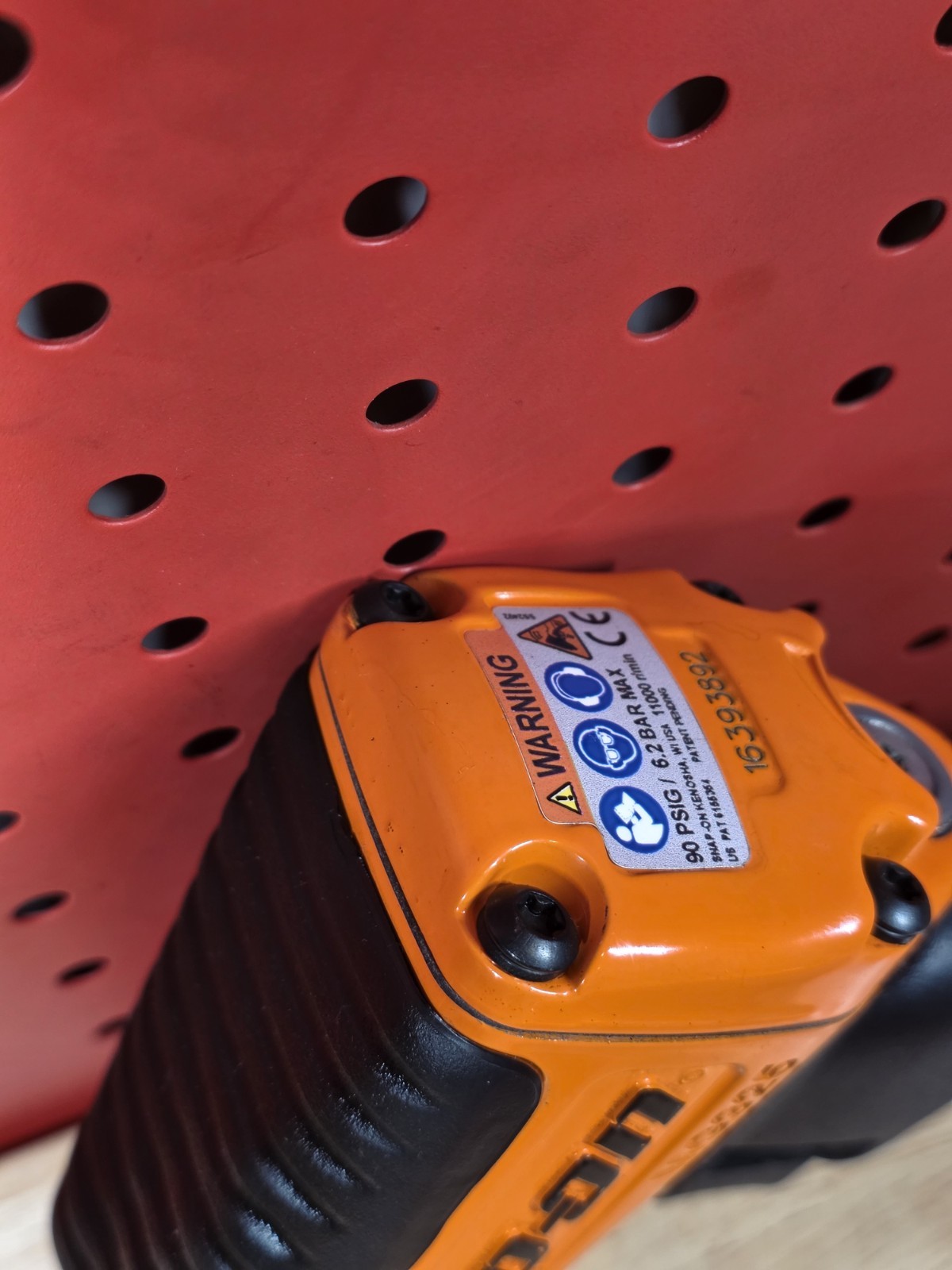 Snap-on Tools MG325 3/8" Drive Air Pneumatic Impact Wrench ORANGE With Boot Nice