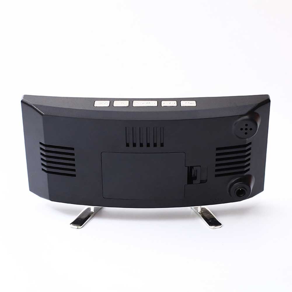 LED Digital Alarm Clock with Adjustable Brightness and Humidity Display