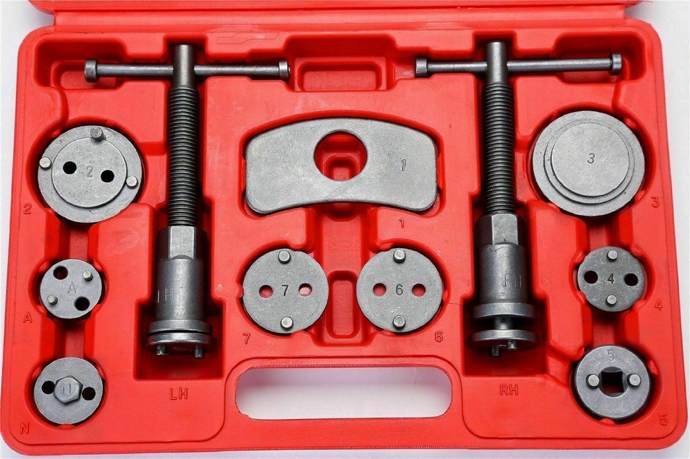 Brake Caliper Piston Wind Back Tool Kit Universal 22pc Disc Rewind Auto Tool Set