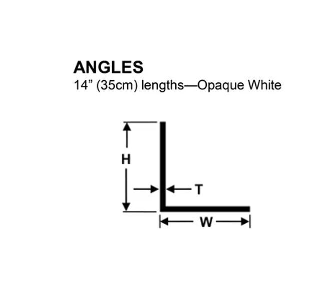Evergreen Scale Models #292 Polystyrene Angle, .080", pkg. 4 - Details Below