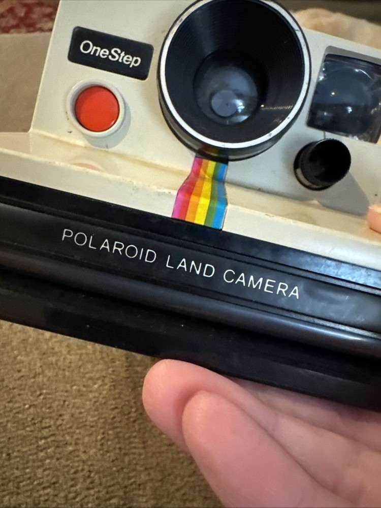 Polaroid One Step Rainbow Land Camera Discolored Untested (TD)